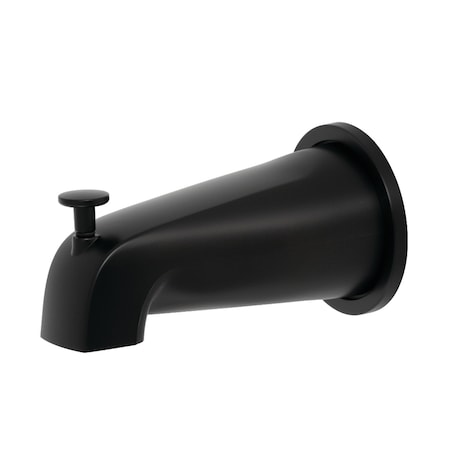 Kingston Brass K188E0 Diverter Tub Spout with Flange, Matte Black K188E0